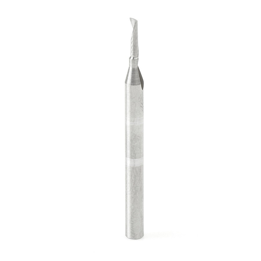 Amana 51470 Solid Carbide CNC Spiral 'O' Single Flute, Aluminum Cutting 1/16" Dia x 1/4" x 1/8" Shank x 1-1/2" Long Up-Cut Router Bit