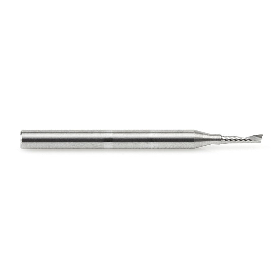 Amana 51470 Solid Carbide CNC Spiral 'O' Single Flute, Aluminum Cutting 1/16" Dia x 1/4" x 1/8" Shank x 1-1/2" Long Up-Cut Router Bit