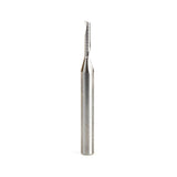 Amana 51482 Solid Carbide CNC Spiral 'O' Single Flute, Aluminum Cutting 1/8" Dia x 5/8" x 1/4" Shank x 2-1/2" Long Up-Cut Router Bit
