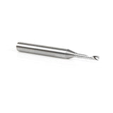 Amana 51482 Solid Carbide CNC Spiral 'O' Single Flute, Aluminum Cutting 1/8" Dia x 5/8" x 1/4" Shank x 2-1/2" Long Up-Cut Router Bit