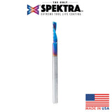 Amana 51510-K Solid Carbide CNC Spektra™ Extreme Tool Life Coated Spiral 'O' Flute, Plastic Cutting 1/8" Dia x 1/2" x 1/8" Shank Down-Cut Design Router Bit