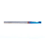 Amana 57365-K Solid Carbide CNC Spektra™ Extreme Tool Life Coated Spiral 'O' Flute, Plastic Cutting for Improved Bottom Surface Finish 1/8" Dia x 1/2" x 1/8" Shank Up-Cut Router Bit