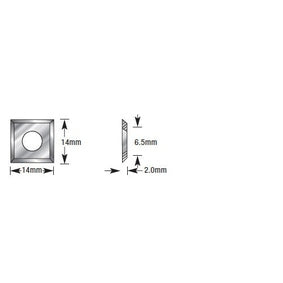 Amana HCK-70 Solid Carbide 4 Cutting Edges Insert Knife MDF, Chipboard, Solid Surface 14 x 14 x 2mm