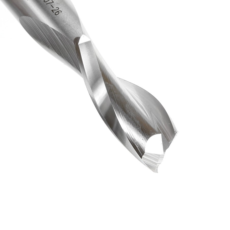 Amana HSS1644 High Speed Steel HSS Double Flute Spiral Aluminum Cutting 1/2" Dia x 1-1/2" x 1/2" Shank Up-Cut Router Bit