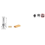 Amana MR0112 Carbide Tipped Miniature Corner Rounding 1/8" Radius x 7/16" Dia x 3/8" x 1/4" Shank with Mini 3/16" Dia Lower Ball Bearing