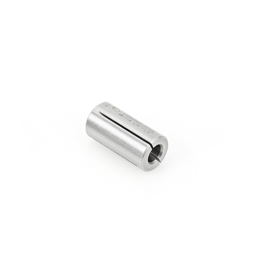 Amana RB-116 High Precision Steel Router Collet Reducer 1/2" Overall Dia x 1/4" Inner Dia x 1" Long