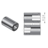 Amana RB-122 High Precision Steel Router Collet Reducer 1/2" Overall Dia x 3/8" Inner Dia x 1-3/16" Long