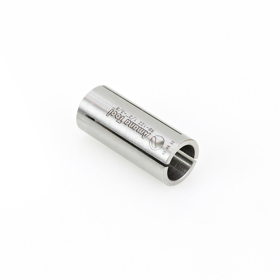 Amana RB-122 High Precision Steel Router Collet Reducer 1/2" Overall Dia x 3/8" Inner Dia x 1-3/16" Long