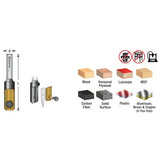 Amana RC-1075 CNC In-Groove Insert Engraving Tool Body 1/4" Shank