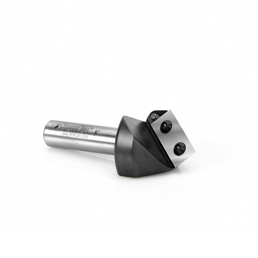 Amana RC-1100 CNC Insert V-Groove 91 Deg x 1-1/2" Dia x 3/4" x 1/2" Shank