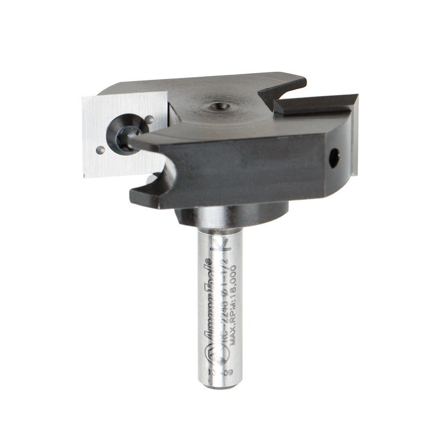 Amana RC-2248 Insert Carbide Mini Spoilboard Surfacing, Rabbeting, Flycutter, Slab Leveler & Surface Planer 1-1/2" Dia x 15/32" 12mm x 1/4" Shank Router Bit