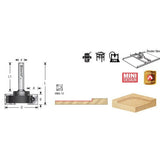 Amana RC-2248 Insert Carbide Mini Spoilboard Surfacing, Rabbeting, Flycutter, Slab Leveler & Surface Planer 1-1/2" Dia x 15/32" 12mm x 1/4" Shank Router Bit