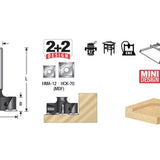 Amana RC-2250 Insert Carbide Mini Spoilboard Surfacing, Rabbeting, Flycutter, Slab Leveler & Surface Planer 2+2 Flute Design 1-1/2" Dia x 1/2" x 1/2" Shank Router Bit
