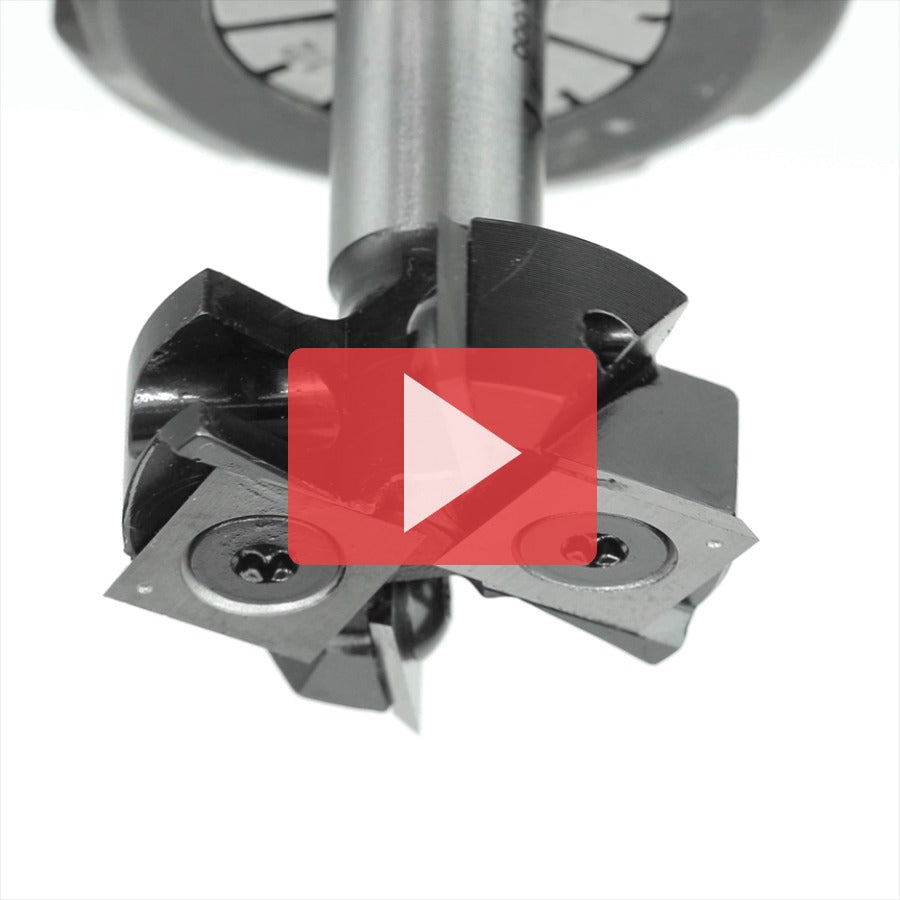 Amana RC-2250 Insert Carbide Mini Spoilboard Surfacing, Rabbeting, Flycutter, Slab Leveler & Surface Planer 2+2 Flute Design 1-1/2" Dia x 1/2" x 1/2" Shank Router Bit