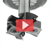 Amana RC-2250 Insert Carbide Mini Spoilboard Surfacing, Rabbeting, Flycutter, Slab Leveler & Surface Planer 2+2 Flute Design 1-1/2" Dia x 1/2" x 1/2" Shank Router Bit
