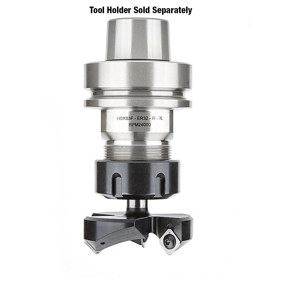 Amana RC-2255 CNC Insert Carbide 3 Wing/Flute Heavy Duty Spoilboard Plunging, Surfacing, Planing, Flycutter & Slab Leveler 2-1/2" Dia x 53/64" x 1/2" Shank Router Bit