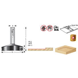 Amana RC-2257 CNC Insert Carbide Spoilboard Surfacing, Rabbeting, Flycutter, Slab Leveler & Surface Planer 2-1/2" Dia x 1/2" x 1/2" Shank Router Bit
