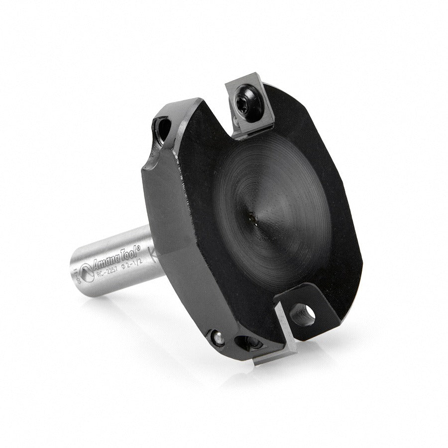 Amana RC-2257 CNC Insert Carbide Spoilboard Surfacing, Rabbeting, Flycutter, Slab Leveler & Surface Planer 2-1/2" Dia x 1/2" x 1/2" Shank Router Bit