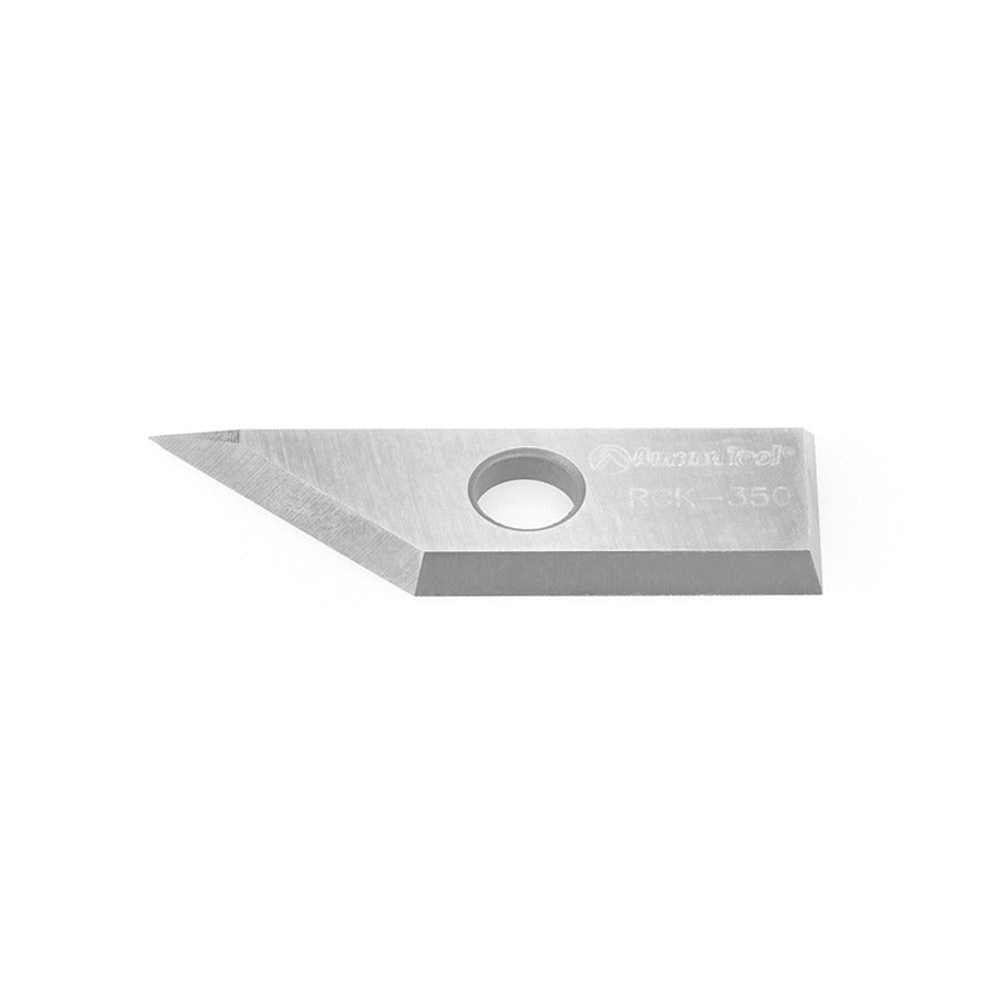 Amana RCK-350 Solid Carbide V Groove Insert MDF Knife 27 x 9 x 1.5mm for RC-1045, RC-1046, RC-1108, RC-1048