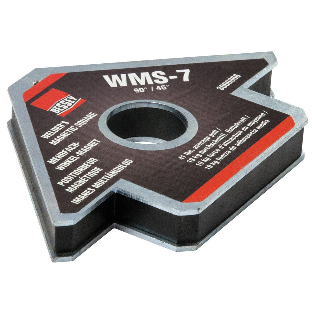 Bessey WMS-7 - Magnetic Square Arrow Shape, 90/45 Degrees, 41 lbs Pull