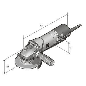 CG 10-115 PDE Angle Grinder 4-1/2 in. Paddle Switch 120V