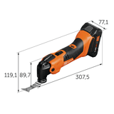 Cordless MultiMaster AMM 500 AS 2 AH with Nylon Bag