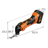 Cordless MultiMaster AMM 500 AS 4 AH with Nylon Bag