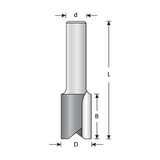 Dimar 107R8-19 3/4" Dia, Carbide Tipped, Straight Bit, 2 Flute, 1/2" Shank, 2-5/8" Length
