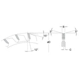Dimar 125-2-20SCOR - 125mm Dia, Carbide Tipped, Split Type Scoring Saw Blade, 2.8mm - 3.6mm Kerf, 2x12 Teeth, ATB
