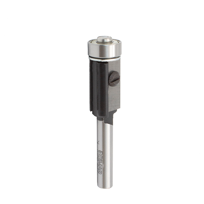 Dimar 1RL4-12 1/2" Dia, Carbide Inserts, Flush Trim Bit, 2 Flutes, 1/4" Shank, 2 7/16" Length