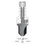 Dimar 202CT-5 7/16" Dia, Carbide Tipped, Countersink, 2 Flutes, 3/16" d, 3/8" Shank, 1-7/8" Length