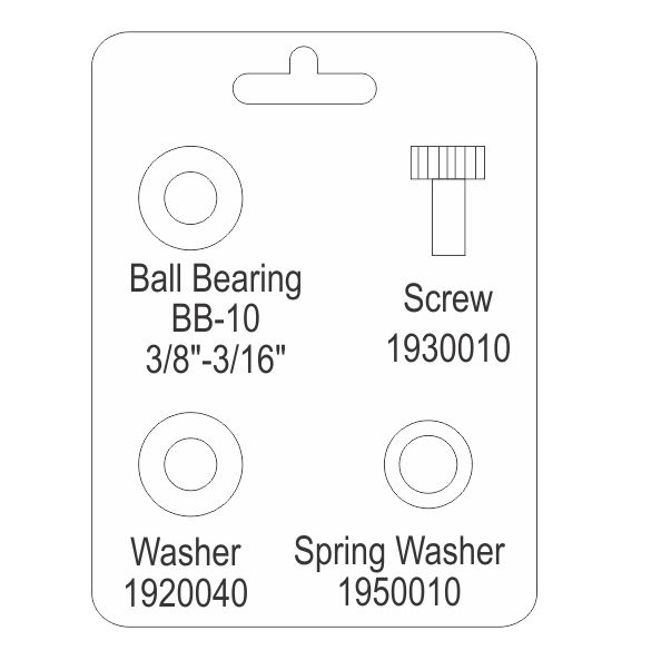 Dimar 3B - Ball Bearing, Screw, Washer, Spring Washer Repair Kit