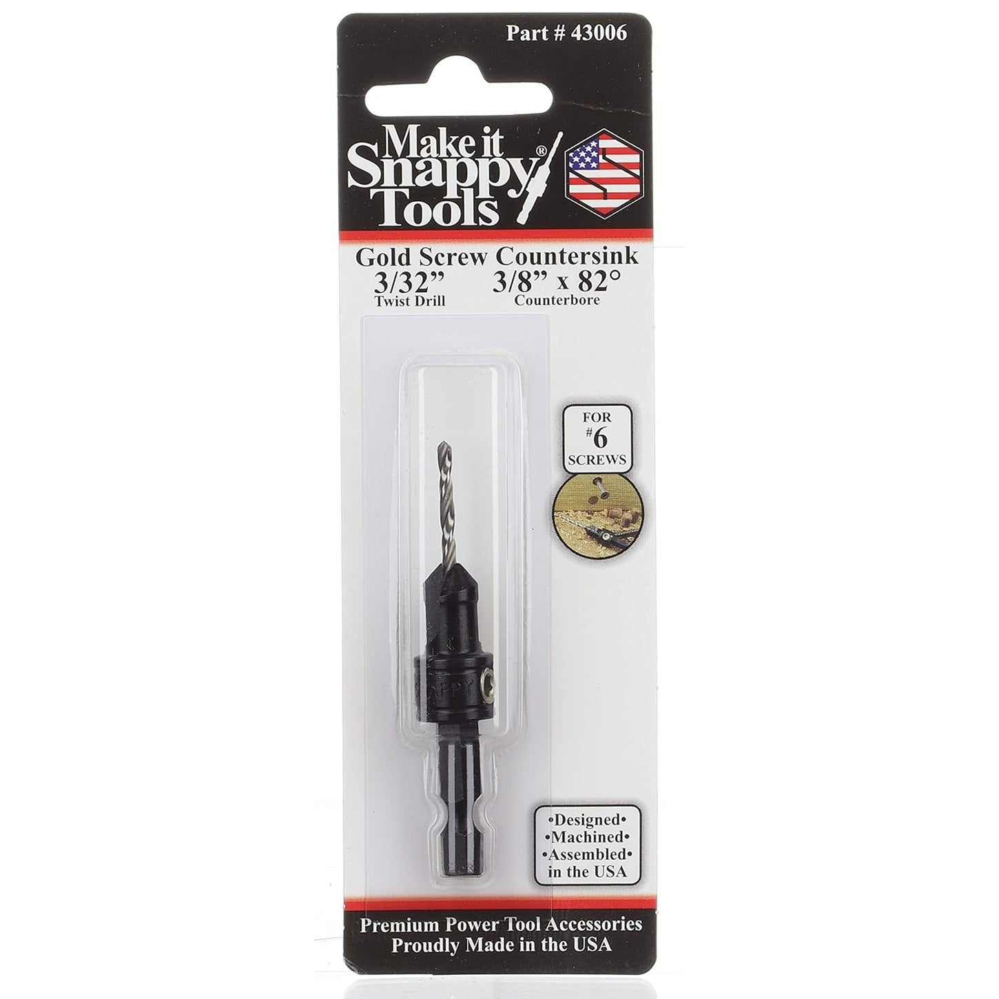 Dimar 43006 - 3/32" Drill Dia, Snappy Countersink, 3/8" Countersink Dia