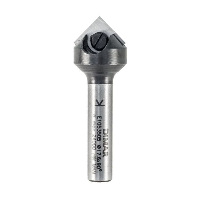 Dimar 5R4-18 11/16" Dia, Carbide Insert, V Groove Bit, 1 Flute, 1/4" Shank, 2-1/16" Length