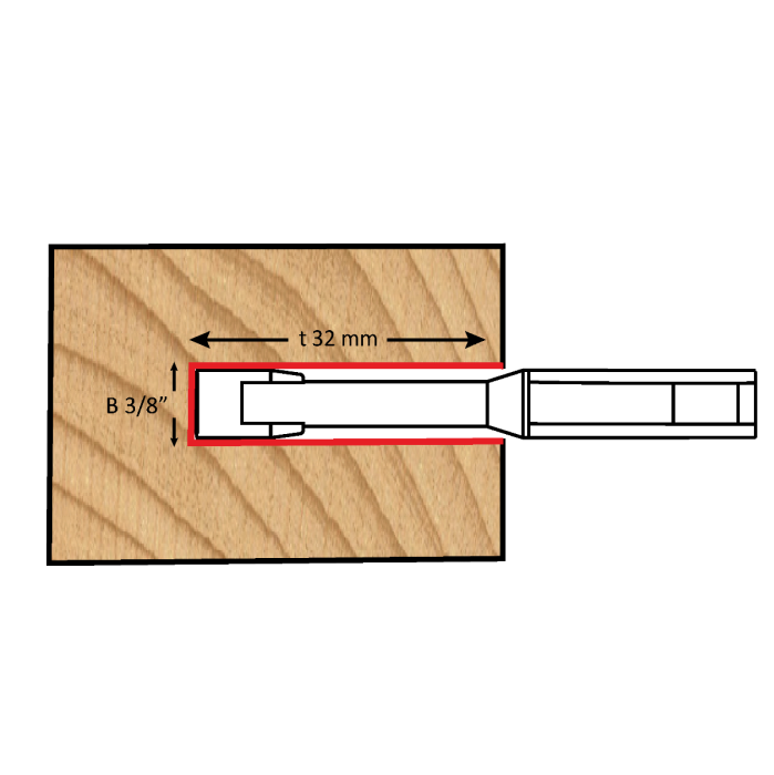 Dimar 707N-125-10 - 125mm Dia, Carbide Tipped, Grooving Cutter with Chip Limitation, 3/8" Cutting Height, 6 Teeth