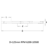 Dimar 707NF-125-10 - 125mm Dia, Carbide Tipped, Grooving Cutters with Spurs, 3/8" Cutting Height, 4+4 Teeth