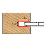 Dimar 707NF-125-12 - 125mm Dia, Carbide Tipped, Grooving Cutters with Spurs, 1/2" Cutting Height, 4+4 Teeth