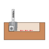Dimar 7R8-22M - 22mm Dia, Carbide Insert, Staggered Straight Bit, 2 Flutes, 1/2" Shank, 2 3/8" Length