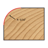 Dimar 912R4-8 - 1 1/4" Dia, Carbide Tipped, Matching Corner Round Bits, 2 Flutes, 1/4" Shank, 2 23/32" Length