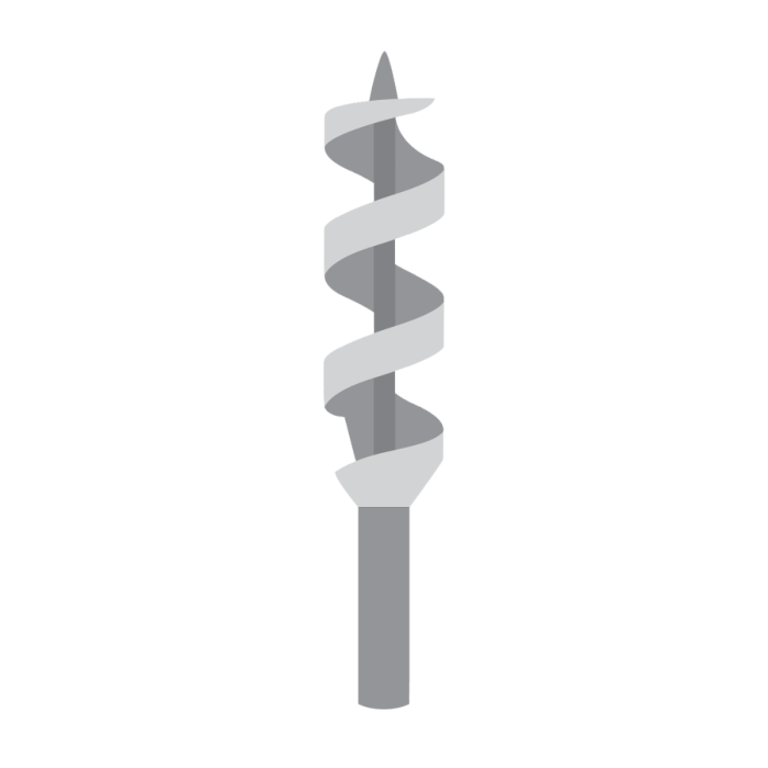 Dimar AUG18-1|2 - 1/2" Dia, HSS, Auger Bit, 7/16" Shank, 18" Length