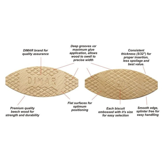 Dimar BJ0 - No. 0 Beech Wood Biscuits