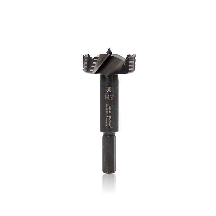 Dimar BOR-38 - 1 1/2" Dia, Bormax Forstner Bit, 10mm Shank, 3 1/2" Length
