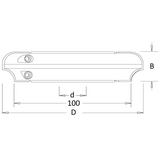 Dimar K912C116-8 - 116mm Dia, Carbide Inserts, Cove Cutter, 20mm Cutting Length, 8mm Radius