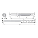 Dimar MQC-009 1" Dia, Hardened Steel, Mortising Chisel and Drill Bit Set. 3/4" Shank, Cutting Length 4 1/8", Length 8-7/8"