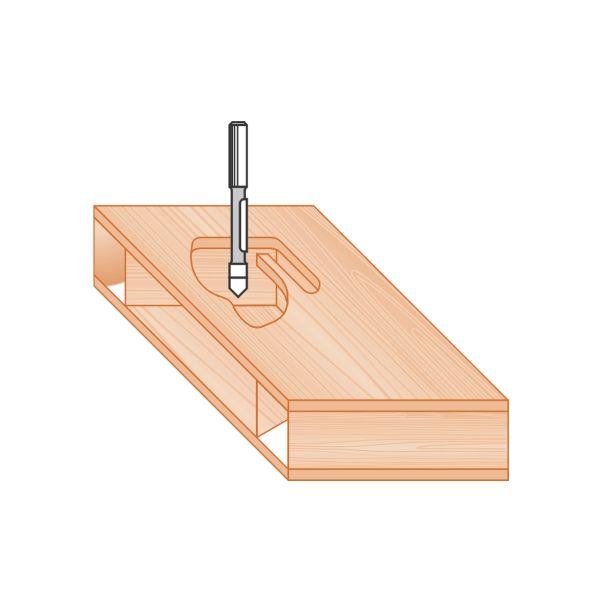 Dimar WP115812SF - 1/2" Dia, Carbide Tipped, Panel Pilot with Drilling Point, 2 Flute, 1/2" Shank, 3 9/16" Length
