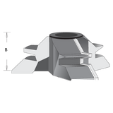 Dimar WPC149B - 4 3/8" Dia, Carbide Tipped, Miter lock, 3 Flutes, 45 Degree, 1 1/4" Cutting length