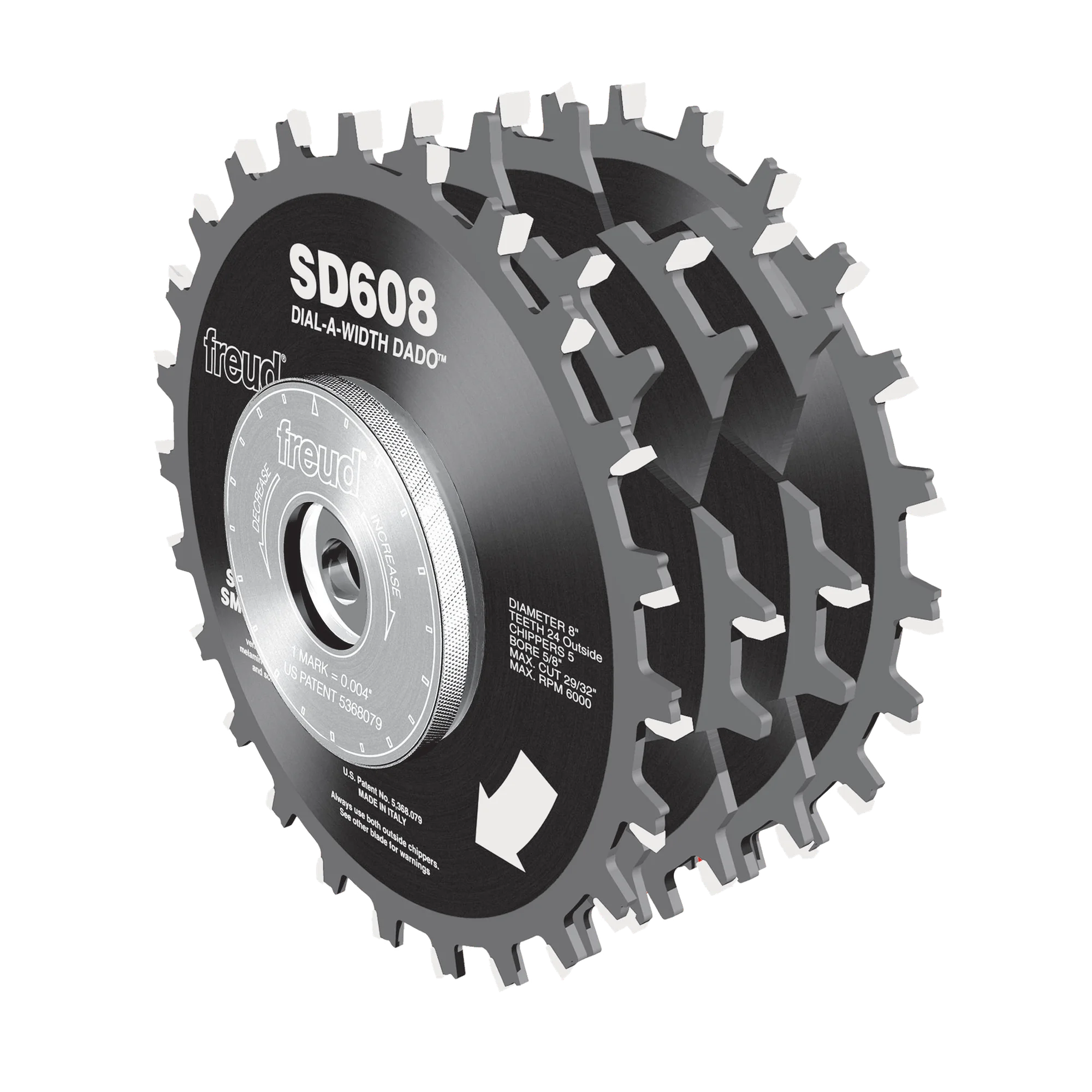 Freud SD608 - 8" Dial-A-Width Stacked Dado Sets