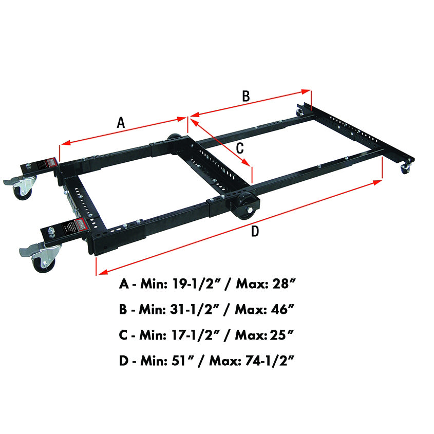 Heavy-Duty Universal Mobile Bas For Table Saws