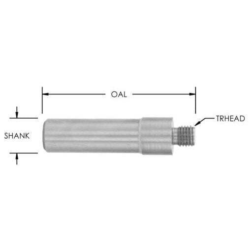 Helix Mortise Arbor 1/2" 3 1/2" OAL