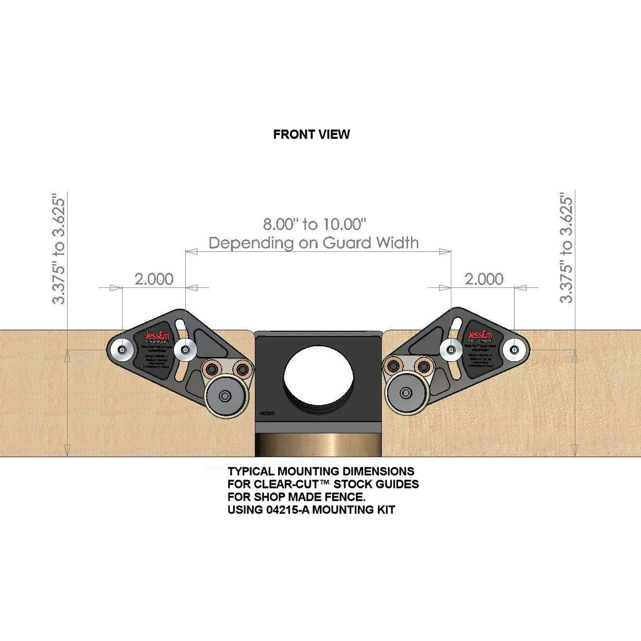 JessEm 04216 - Shop Made Fence Mounting Kit for Clear-Cut Stock Guides